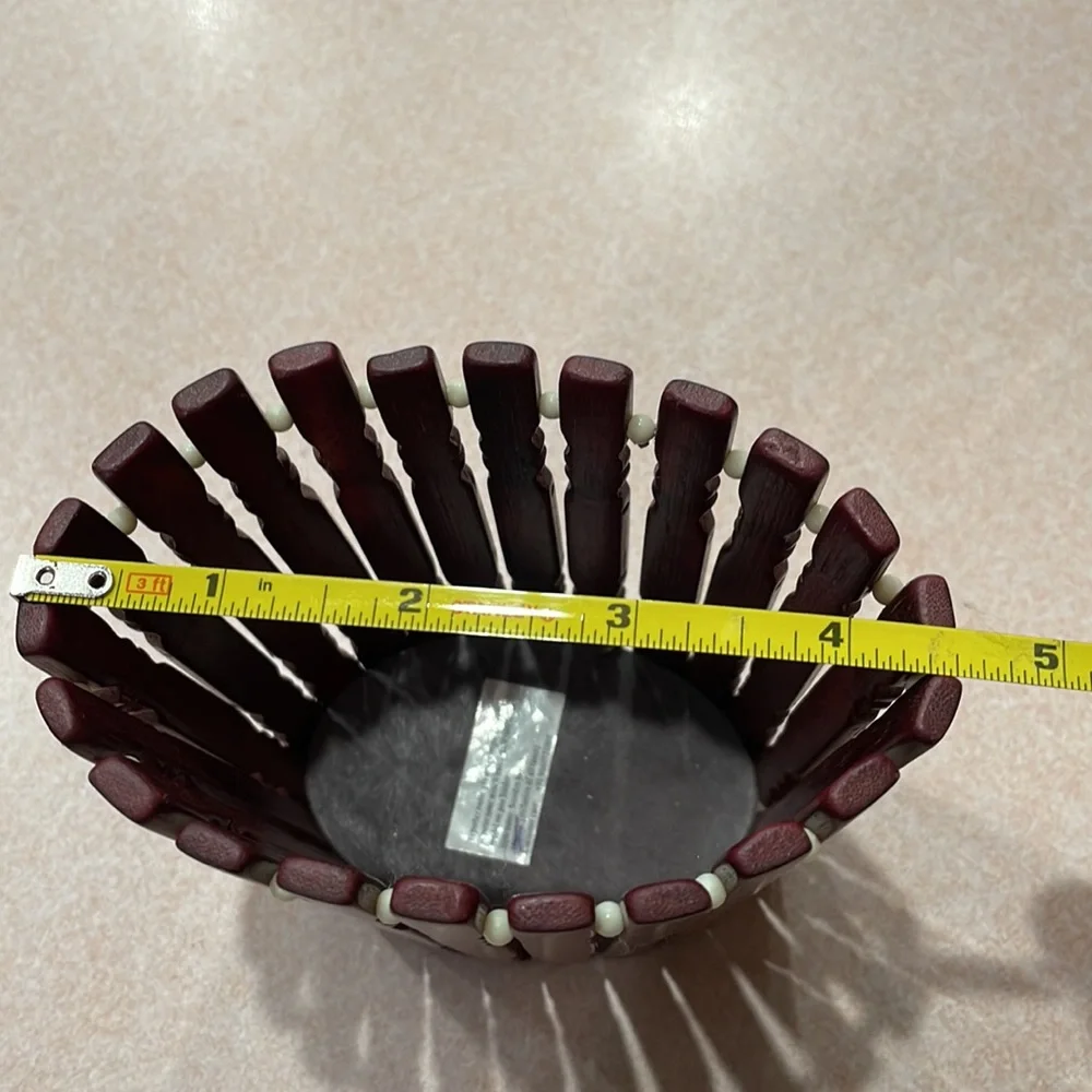 Wooden Basket Pen/Pencil Holder,  NWT